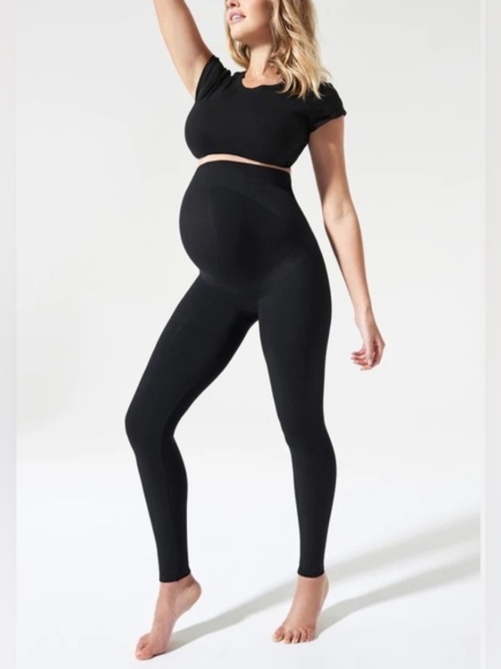 NWT Blanqi Everyday Maternity High-Waist Black Leggings Size large